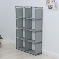 Стеллаж для хранения многофункциональный ladо́m, 85×26×125 см, цвет серый