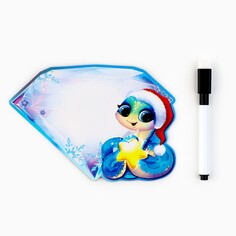 Магнитная доска с полем для записи и фломастером Зимнее волшебство