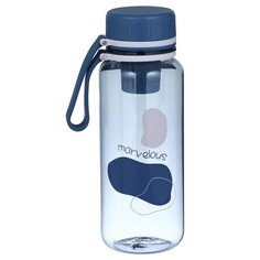 Бутылка для воды, 600 мл, 20 х 7 см, с ситом, белая NO Brand