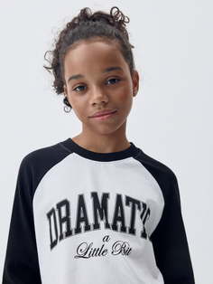 Лонгслив с принтом для девочек