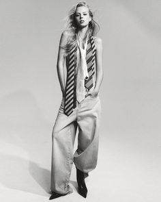 Джинсы Baggy Fit BG303 серого цвета с винтажным эффектом