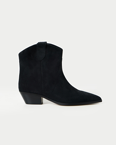 Ковбойские ботильоны черного цвета