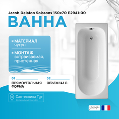 Чугунная ванна Jacob Delafon