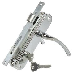 Замок врезной Омега, ЗВ4-70.27, БП-00016667, ручка в комплекте, цилиндровый, хром Omega