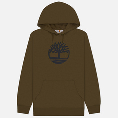 Мужская толстовка Timberland Kennebec River Tree Logo Hoodie, цвет оливковый
