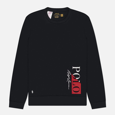 Мужская толстовка Polo Ralph Lauren Multicolored Logo Print Sleep Crew Neck, цвет чёрный
