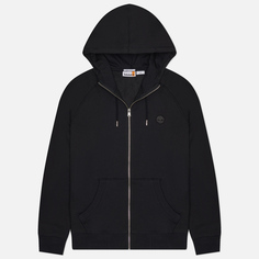 Мужская толстовка Timberland Exeter River Brushed Back Full Zip Hoodie, цвет чёрный