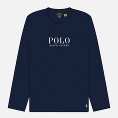 Мужской лонгслив Polo Ralph Lauren Logo Cotton Jersey Sleep, цвет синий