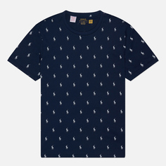 Мужская футболка Polo Ralph Lauren All Over Pony Cotton Jersey Sleep, цвет синий