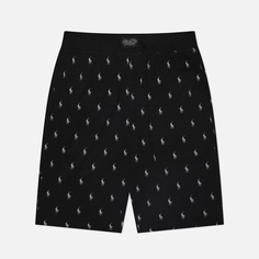 Мужские шорты Polo Ralph Lauren All Over Pony Cotton Jersey Sleep, цвет чёрный