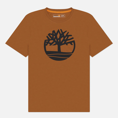 Мужская футболка Timberland Kennebec River Pigment Tree Logo, цвет коричневый