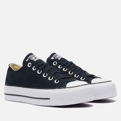 Женские кеды Converse Chuck Taylor All Star Canvas Platform, цвет чёрный