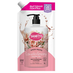 Мыло жидкое мыло жидкое SANFITO Камелия и пион 1л дой-пак
