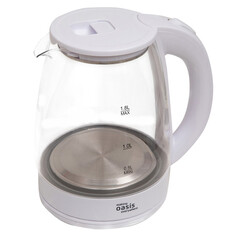 Чайники электрические чайник OASIS K-8GW 2000Вт 1,8л стекло белый