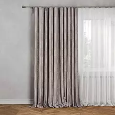 Штора на ленте Стамбул 160x260 см полиэстер цвет золотой Amore Mio