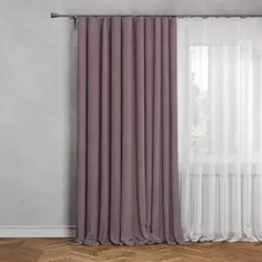Штора на ленте блэкаут Cashmere 200x300 см цвет розовый Столица текстиля