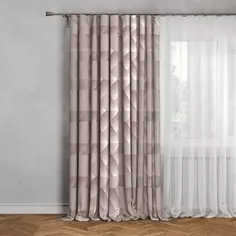 Штора на ленте димаут Лион 150x260 см цвет бежевый Seasons