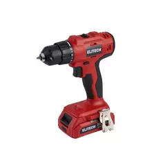 Дрель-шуруповерт аккумуляторная Elitech ДА 20-2СЛ, 20 В Li-ion 2x2 Ач