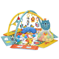 Развивающие коврики Развивающий коврик FunKids Foldable Activity Gym с игрушками, музыкой, подсветкой и складными бортиками