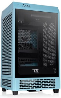 Корпус mini-ITX Thermaltake The Tower 200 Turquoise CA-1X9-00SBWN-00 бирюзовый, без БП, боковая панель из закаленного стекла, USB Type-C, 2*USB 3.0, a