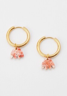 Серьги Recycle.Object Little tulip earrings red