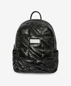 Рюкзак стёганый из плащовки чёрный для девочки Gulliver (One size)