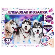 Набор для творчества (аппликация/мозаика) МУЛЬТИ АРТ AM30X40-HASKI Multi Art