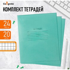 Комплект тетрадей из 20 штук, 24 листа в клетку кпк Calligrata