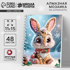 Алмазная мозаика с частичным заполнением для детей на блокноте Школа талантов