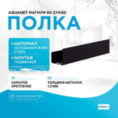 Металлическая полка Aquanet