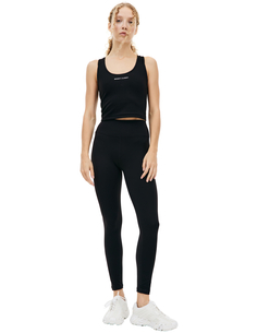 Черные леггинсы с логотипом Sporty & Rich