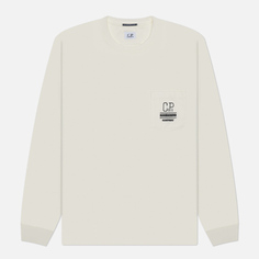 Мужской лонгслив C.P. Company Mercersized 30/2 Jersey Twisted Pocket, цвет белый