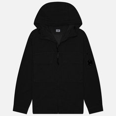 Мужская куртка ветровка C.P. Company Taylon P Hooded Overshirt, цвет чёрный