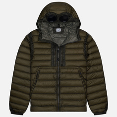 Мужской пуховик C.P. Company D.D. Shell Goggle Hooded Down, цвет оливковый