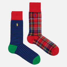 Комплект носков Polo Ralph Lauren Striped & Plaid Trouser 2-Pack, цвет комбинированный