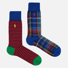 Комплект носков Polo Ralph Lauren Striped & Plaid Trouser 2-Pack, цвет комбинированный
