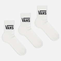 Комплект носков Vans Classic Half Crew 3-Pack, цвет белый