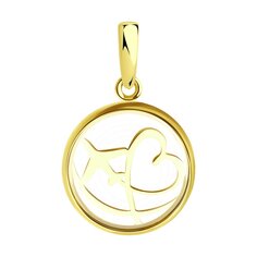 Подвеска SOKOLOV из желтого золота с минеральным стеклом