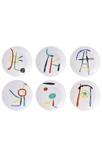 Набор из шести тарелок Joan Miro Bernardaud