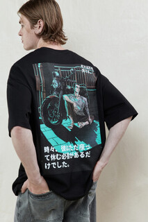 футболка мужская Футболка oversize с принтом в стиле аниме Befree