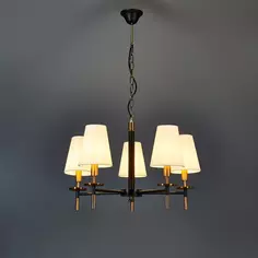 Люстра потолочная «Riccardo» 5 ламп цвет черный Arte Lamp