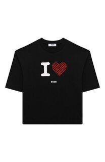 Хлопковая футболка MSGM kids