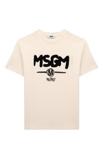 Хлопковая футболка MSGM kids