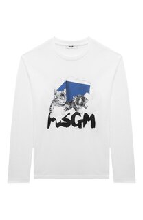 Хлопковый лонгслив MSGM kids