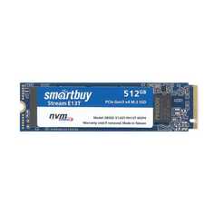 Накопитель SSD M.2 2280 SmartBuy SBSSD-512GT-PH13T-M2P4 Stream E13T 512GB PCIe3x4 NVMe TLC 1700/1550MB/s IOPS 300K MTBF 1.6M