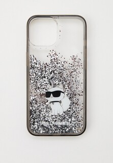 Чехол для iPhone Karl Lagerfeld 15, пластиковый, с жидкими блестками