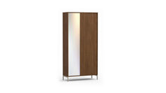 Шкаф двухдверный с зеркалом Trendy, цвет Орех Линкольн , Кашемир Home