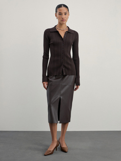 Юбка миди из искусственной кожи Zarina