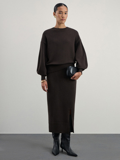 Вязаная юбка карандаш с разрезом Zarina