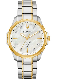 Японские наручные женские часы Bulova 98P227. Коллекция Marine Star Ladies